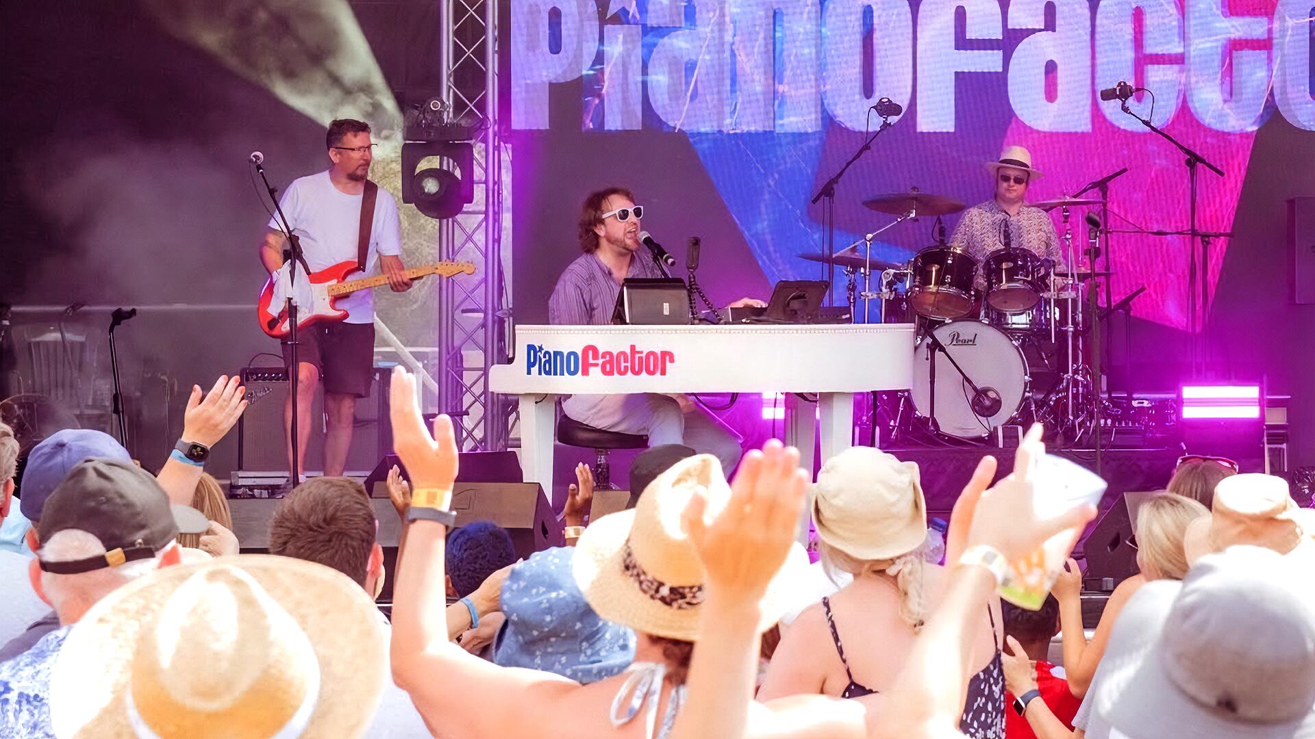 Book a high-energy Party Piano Band in London. Our Party Piano Band brings a full band experience led from the piano — interactive, request-driven, and packed with singalong moments, complete with piano and pro sound system.